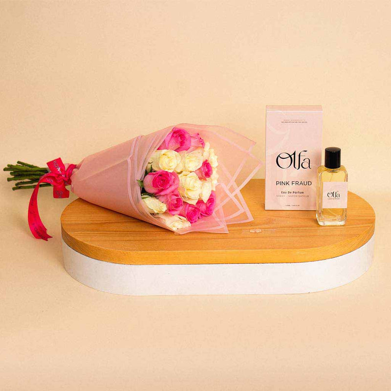 Olfa Pink Fraud Perfume with 15 Pink Roses