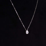 Markiz Silver Necklace & Pink Roses Bouquet