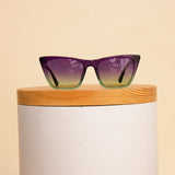 Sedrak Gradient Frame Sunglass – Purple & Green