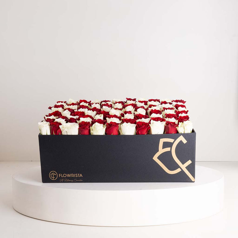Red White Roses Box