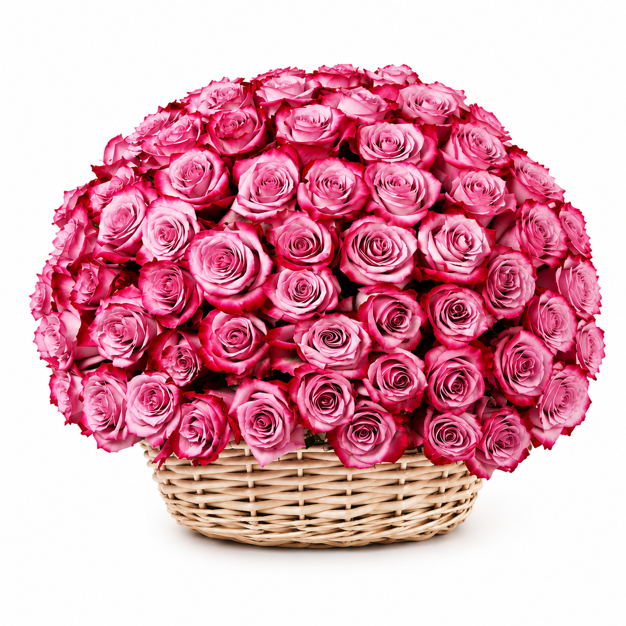 Mango Geometric Printed Foulard with Flowrista 100 Purple Roses Basket