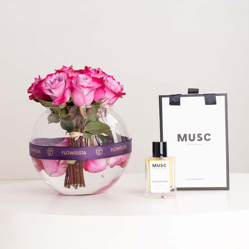 MUSC Wanted by Night & Purple Roses Vase