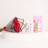 Bubblzz Blooming Love Body Care Bundle & Red Roses Bouquet