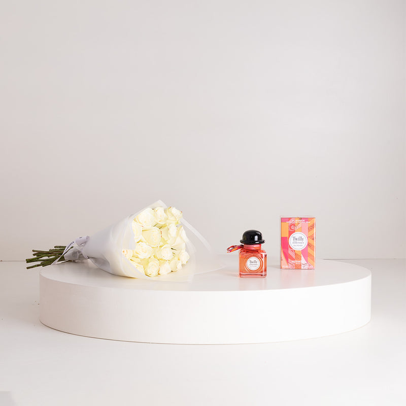 Twilly d’Hermès Eau Poivrée Eau de Parfum 85ml & White Roses Bouquet