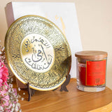 Mother Golden Shield And Roses And Candle