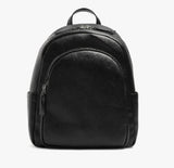 Black backpack on a white background