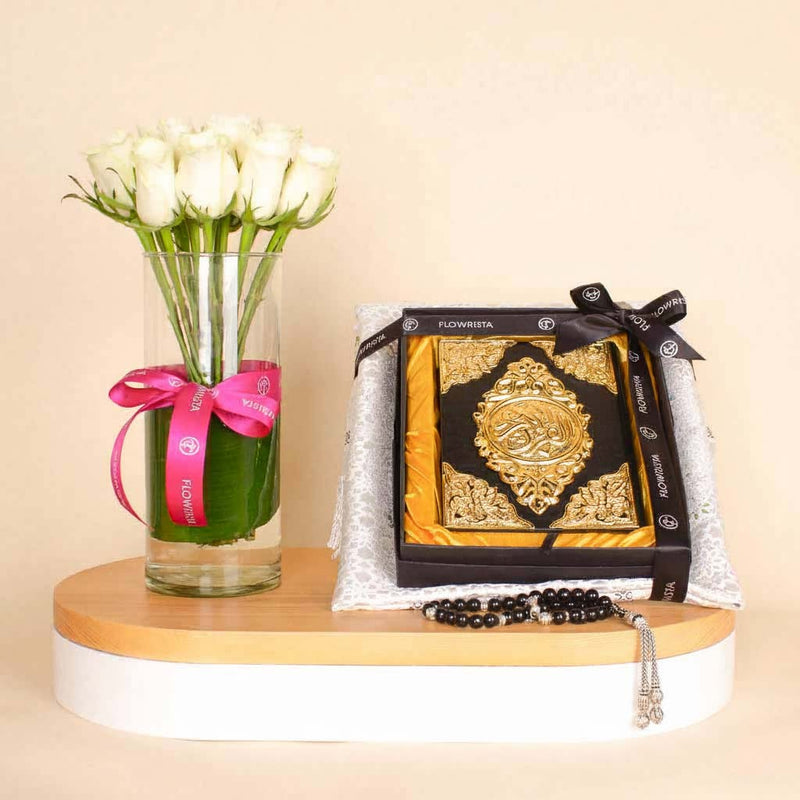 Ramadan Spiritual Set | White Flower Vase