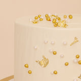 Ninos Golden Celebrations Cake & Pink Roses
