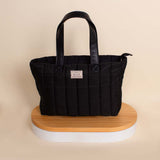 Pavo Black Tote Bag Handbag And Bouquet of 15 Rose