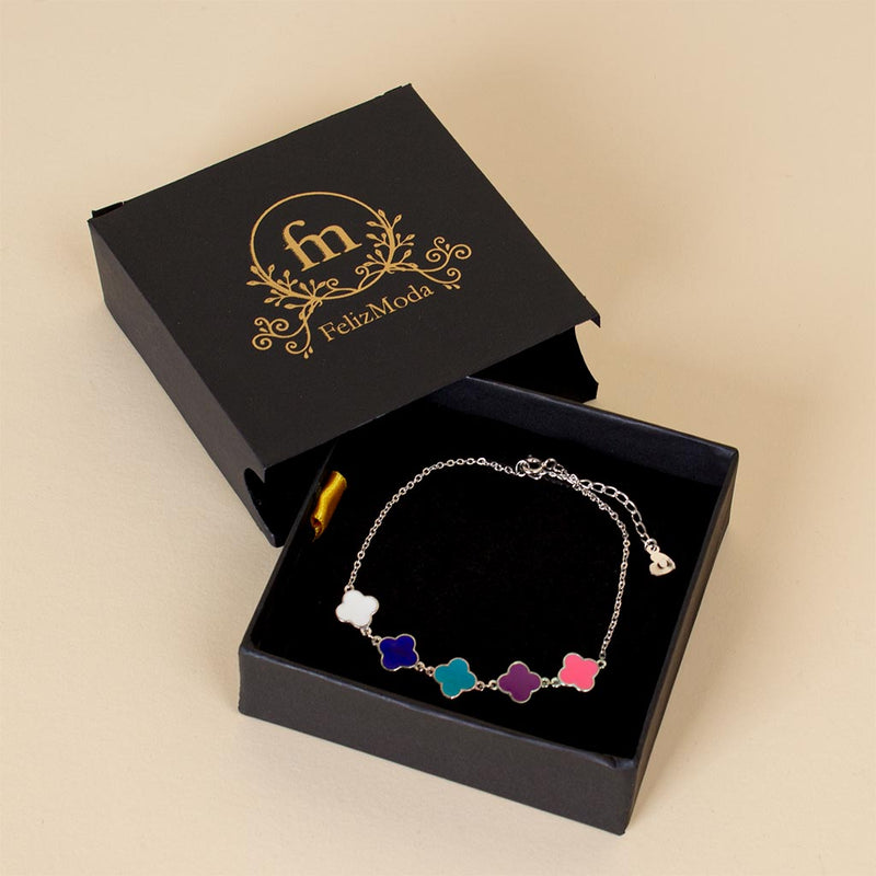 Felizmoda Van Cleef Colorful Silver Bracelet