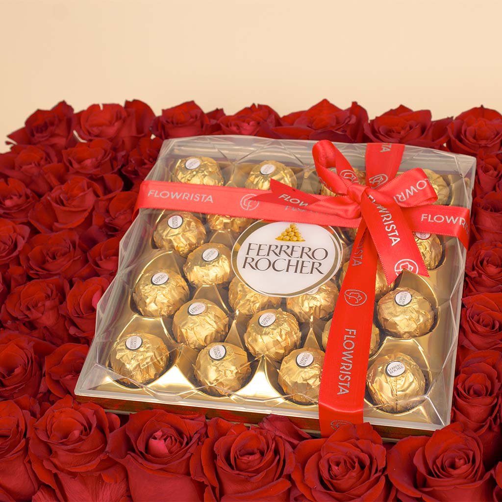 Heartfelt Roses And Ferrero Bliss | 47 Red Roses