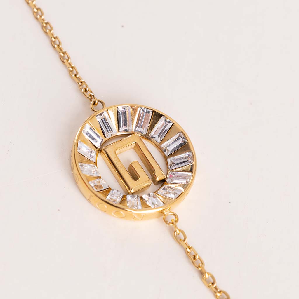 GUESS Women’s Gold-Tone Charm Chain Bracelet & Red Roses Bouquet