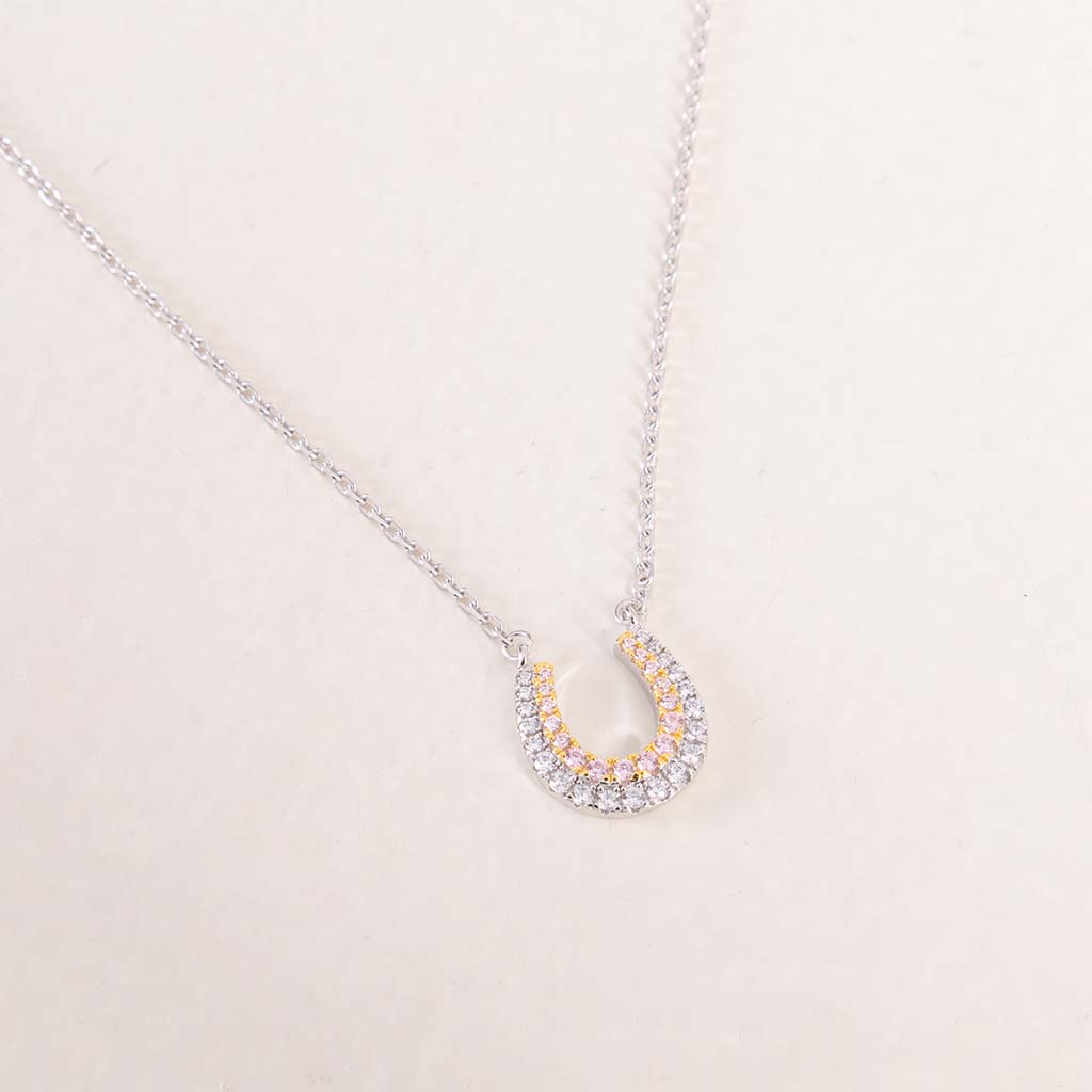 Markiz Platinum-Plated Zircon Pendant Necklace