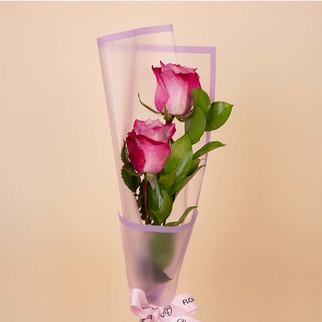 Duo Purple Roses Bouquet