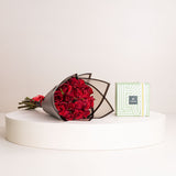 Valentine’s Bouquet of 20 Red Roses with Patchi Chocolate