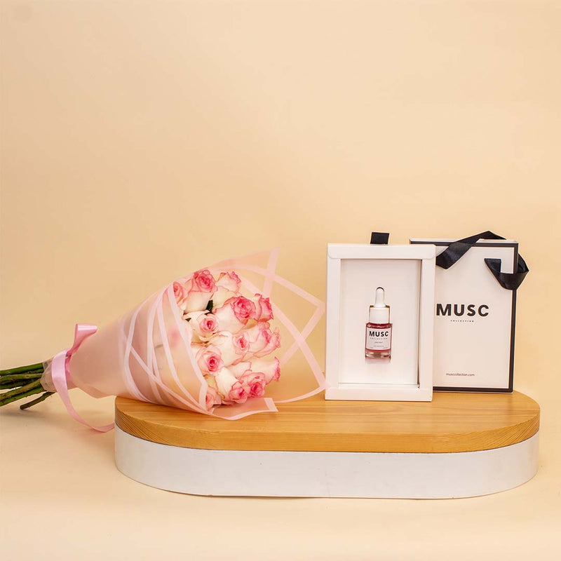 MUSC Pomegranate Musk Oil 10ml & Pink Roses