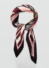 Mango Printed Pleated Scarf with Flowrista Petite Vibrant Hat Box