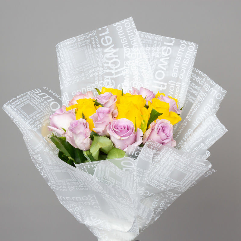 Morning Mix Bouquet - Yellow & Purple Roses