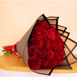 Chocolate Factory Luxe Box – 19 Pieces & Red Roses Boutque