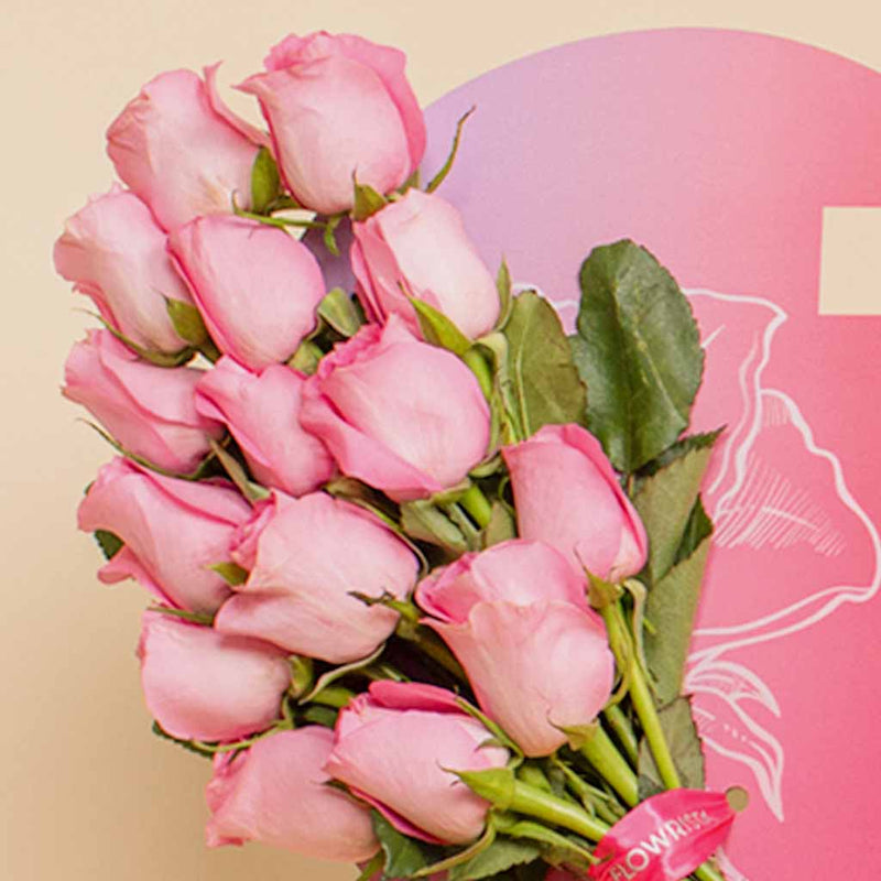 Pink Roses with Heart