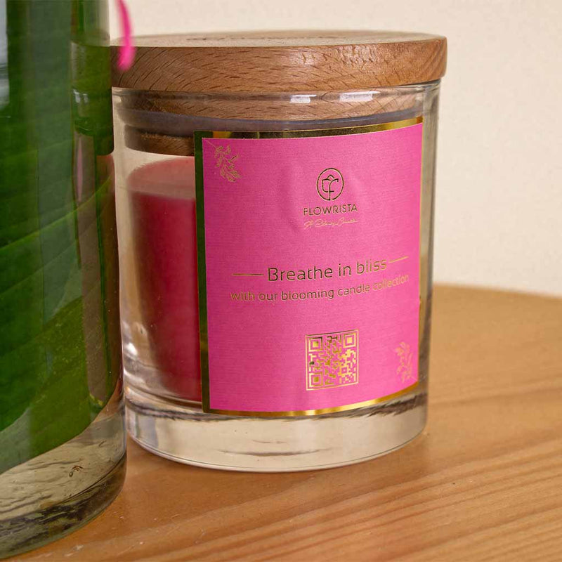White Musk and Vanilla Candles| 15 Purple Flower Vase