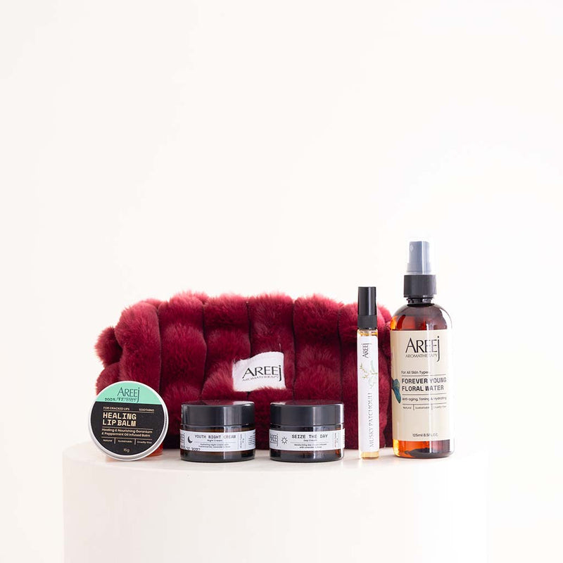 Areej The Skin Etiquette Pochette & Pink Baby Roses Vase