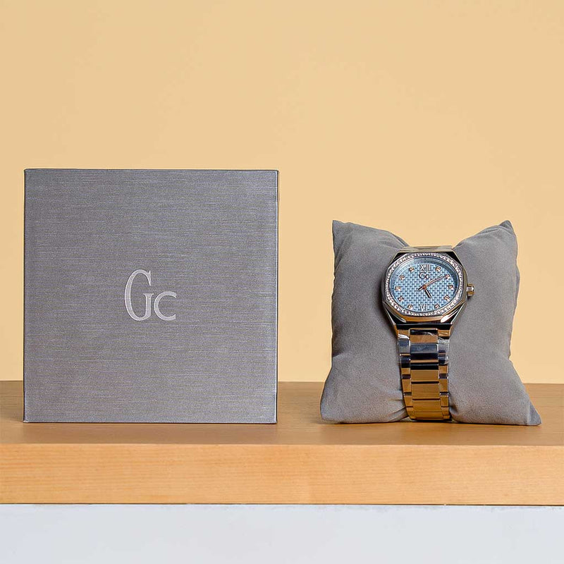 Gc Coussin Z25003L7MF Sleek Lady Quartz Stainless Steel Watch