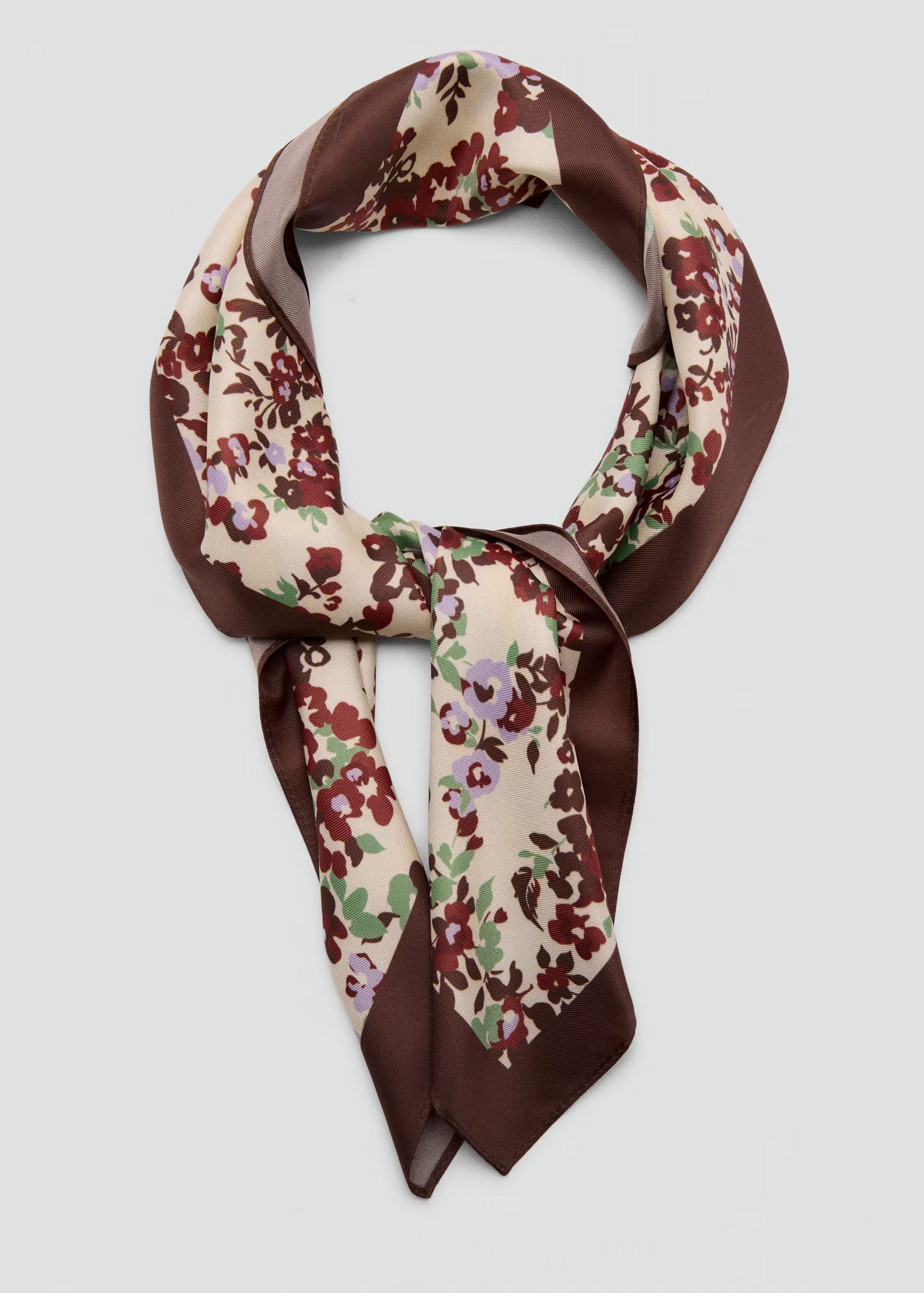 Mango Floral Print Scarf with Flowrista Red Roses Basket