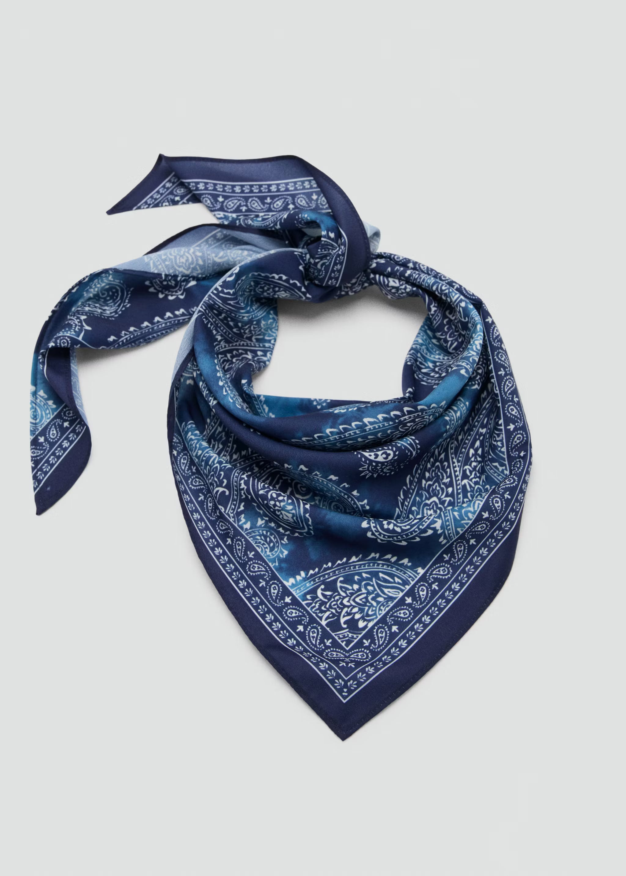 Mango Triangular Paisley Bandana with Flowrista Purple Flower Box