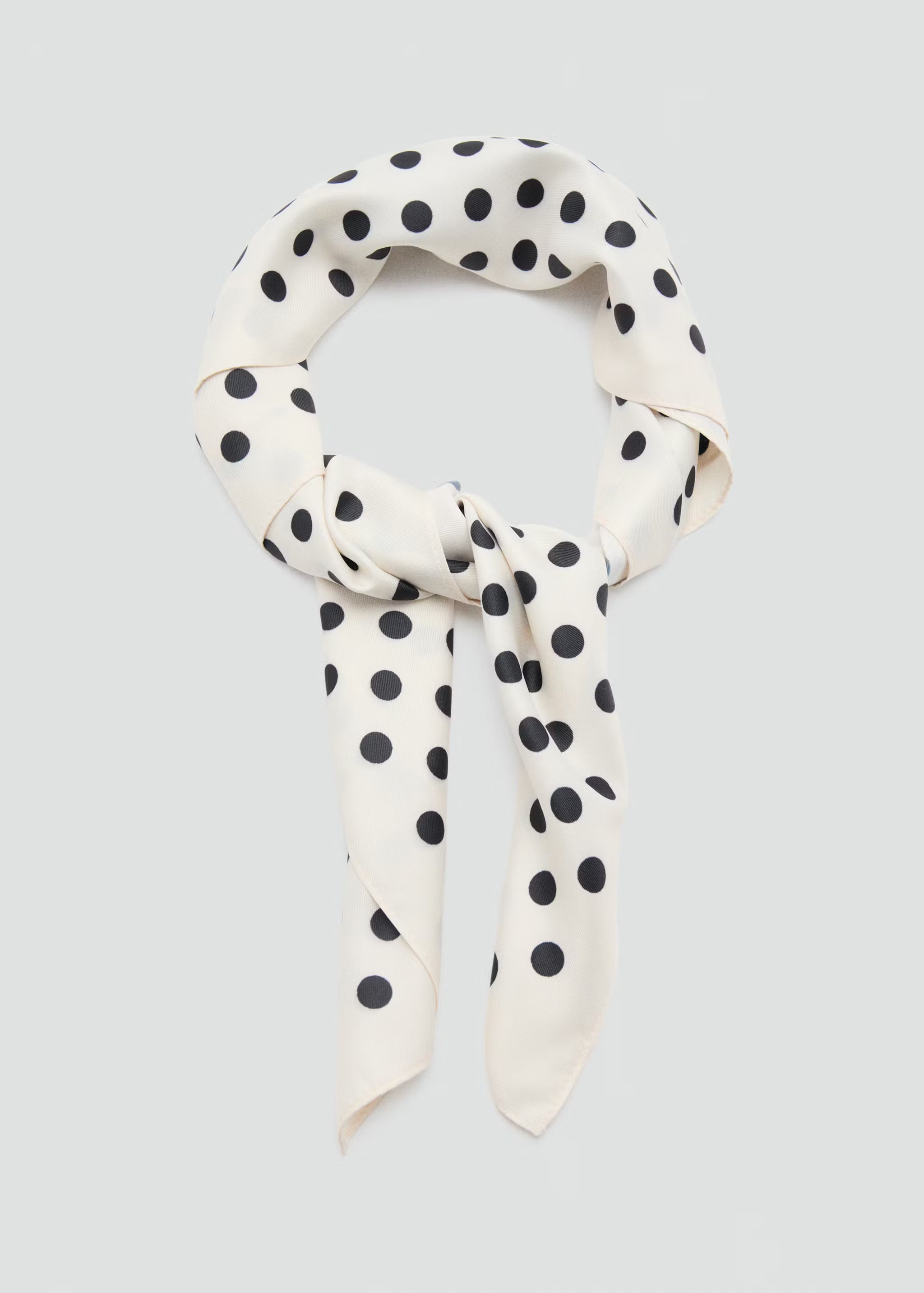 Mango Satin Check-Print Scarf with Flowrista White Roses Box