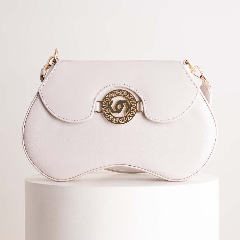 CoCan Golden Purse Bag & Purple Roses Vase