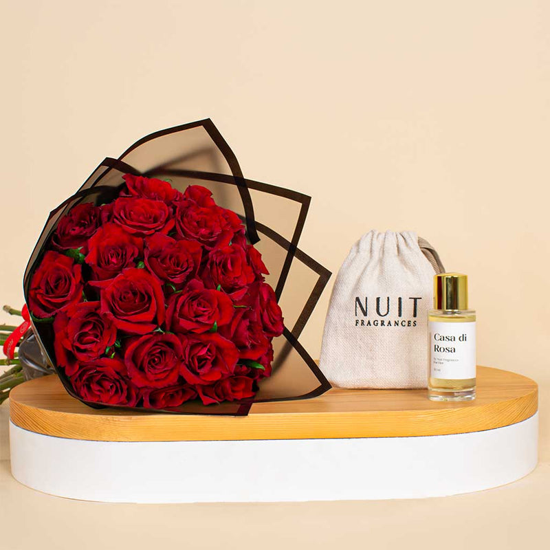 Nuit Fragrances Casa Di Rosa | 20 Red Rose Bouquet