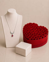 Silvara Angel Wings Necklace & Flowrista Heart Rose Box