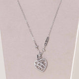 GUESS Stainless Steel Heart Caged Necklace