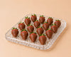 Chocolate Dipped Strawberries on Crystal Tray