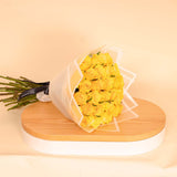 30 Yellow Roses Hand Bouquet