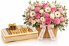 Fleur Belgian Chocolate Tray with Flowers