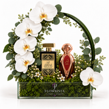 Ashek Al Oud & Asser Perfumes with Artificial White Orchid Arch
