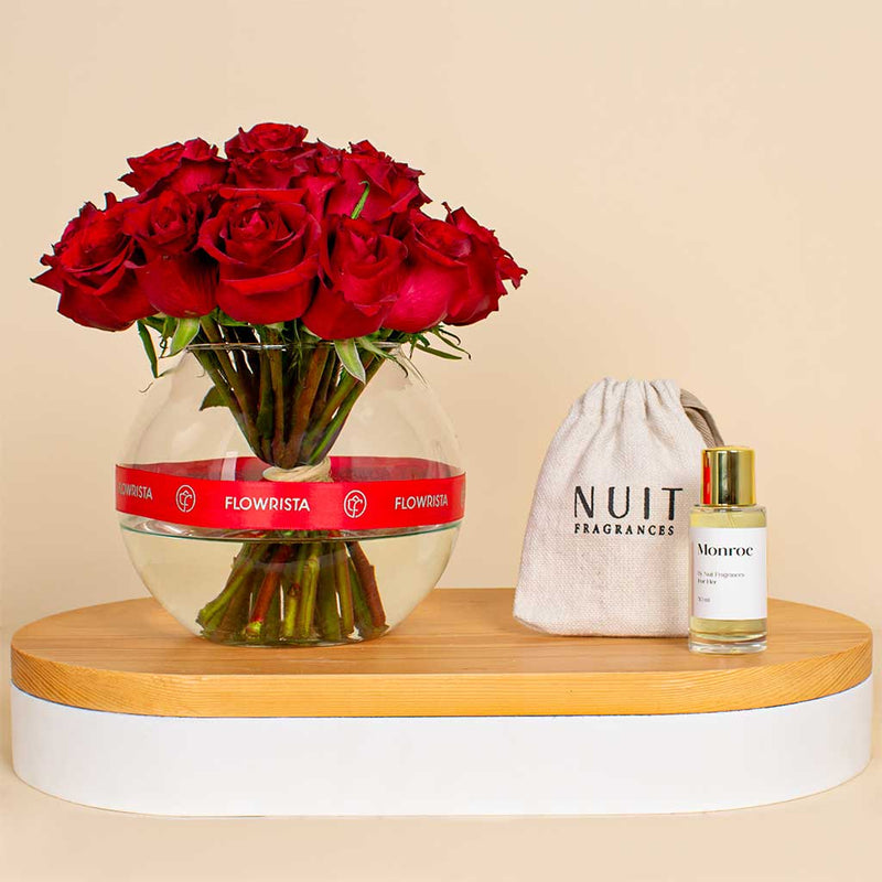 Nuit Fragrances Monroe | Red Rose Vase