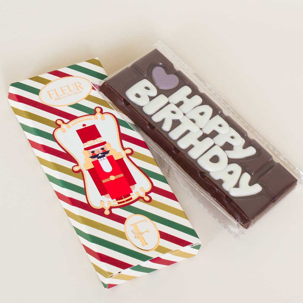 Fleur Happy Birthday Chocolate Bar – 45g Milk Chocolate