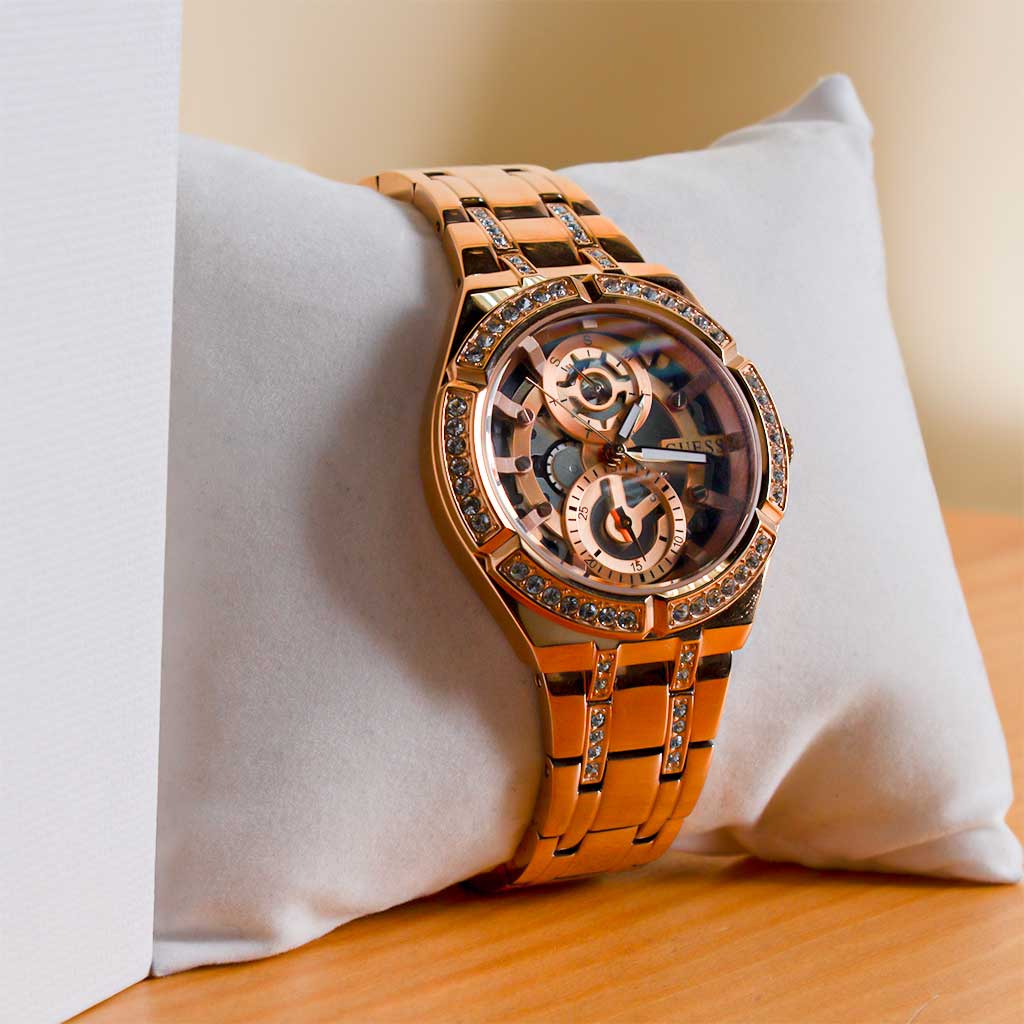 Guess Multi-function watch with crystal detail
