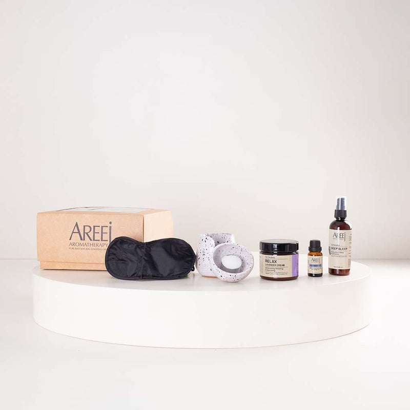 Areej Deep Sleep & Relaxation Set | Lavender Ritual & 20 Red Roses Bouquet