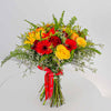Mixed Roses Bouquet – Red, Yellow & White Roses with Greenery