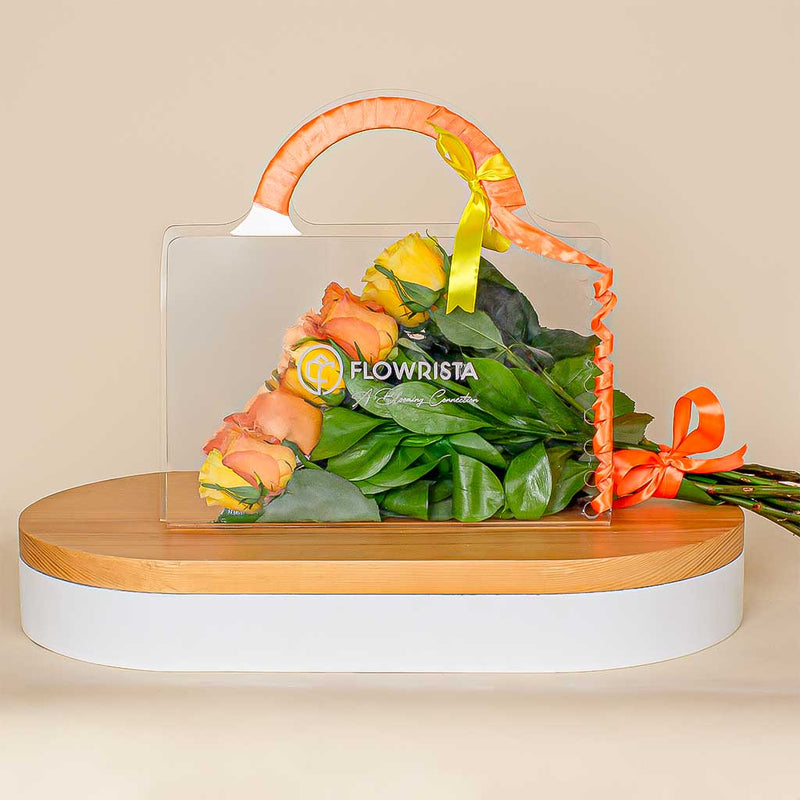 Sunshine Spark Bag – Yellow & Orange Roses