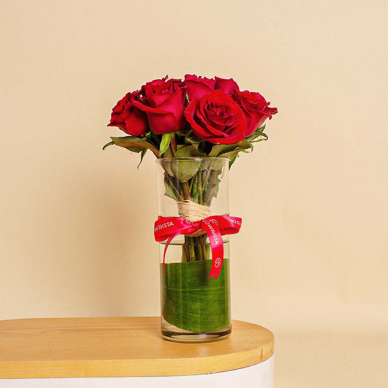Pavo Black Tote Bag Handbag And 20 Red Roses Vase