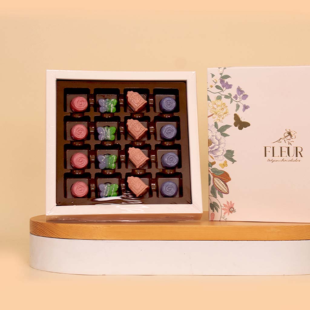 Fleur 16 Pieces Belgian Chocolate Bonbons