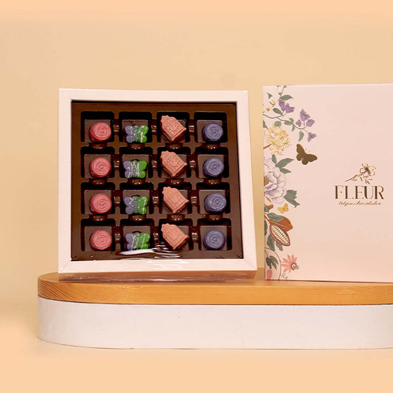 Fleur 16 Pieces Belgian Chocolate Bonbons