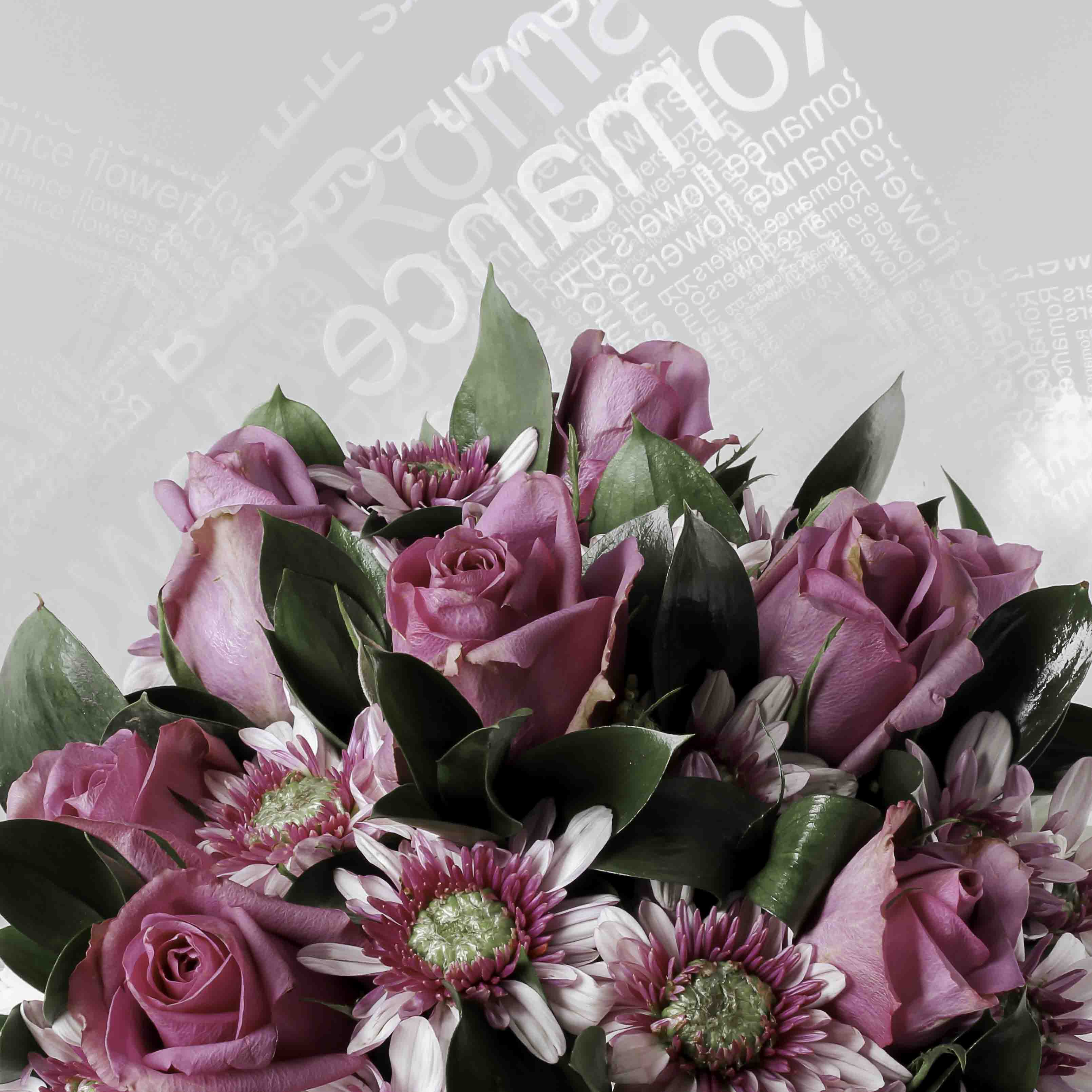 Flowrista | Purple & White Chrysanthemum with Purple Roses Bouquet