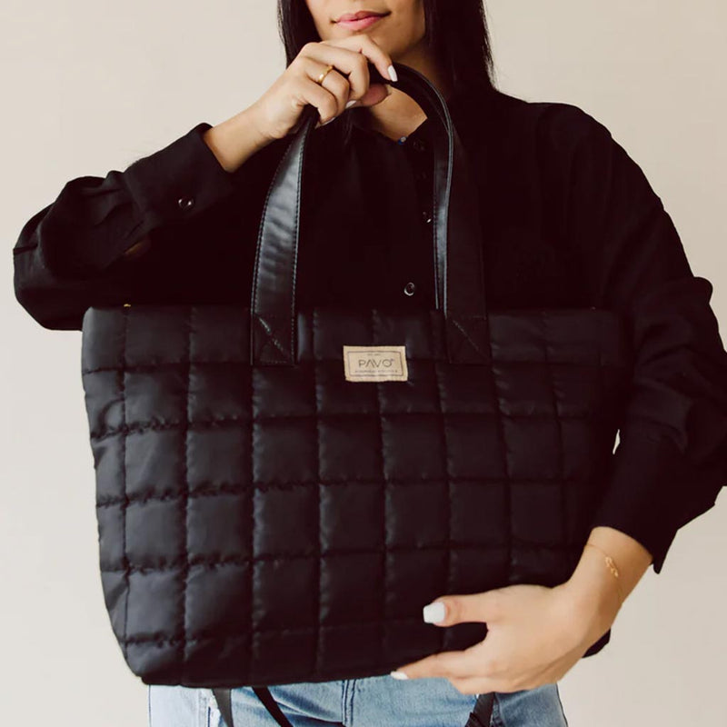 Pavo Tote Handbag - Black