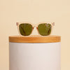 Sedrak Clear Frame Sunglass with Green Lenses – Summer Collection